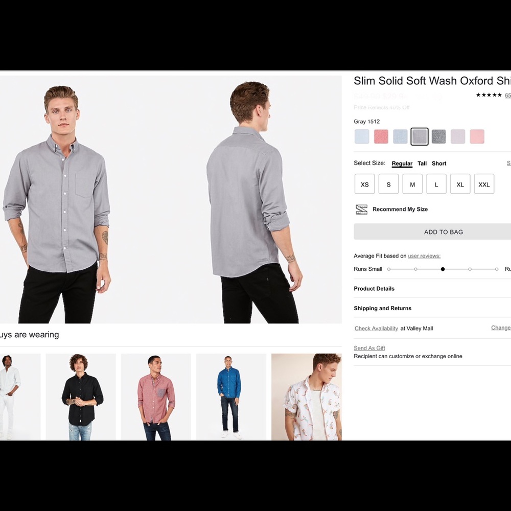 🔥🔥Express Slim SoftWash Oxford BD Shirt🔥🔥